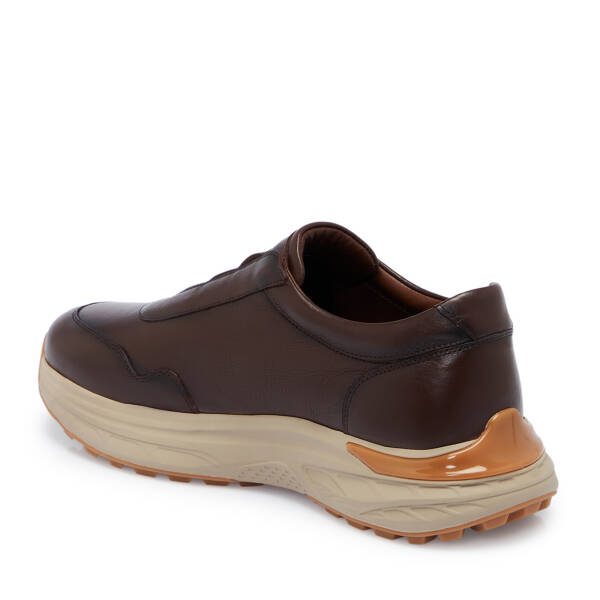 Kahverengi Deri Erkek Sneaker - E25S1AY57490-A24 - 2