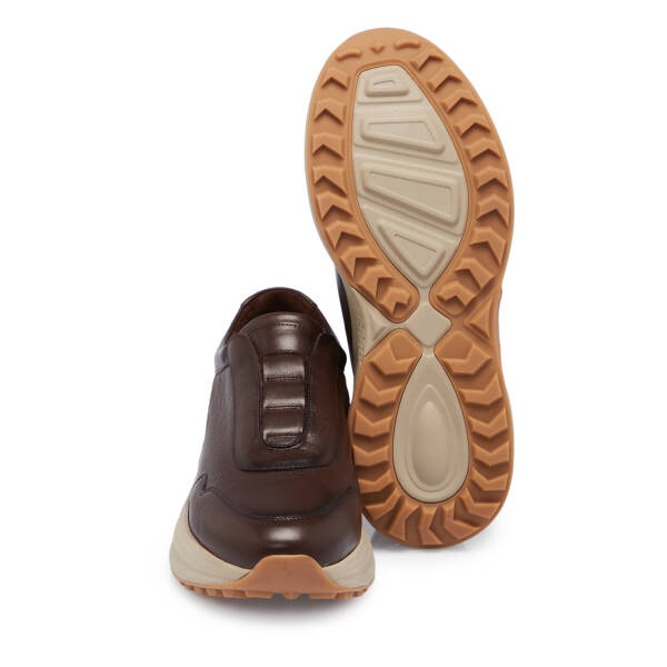 Kahverengi Deri Erkek Sneaker - E25S1AY57490-A24 - 4