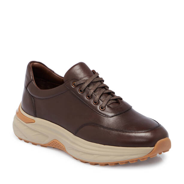 Kahverengi Deri Erkek Sneaker - E25S1AY57491-A24 - 1