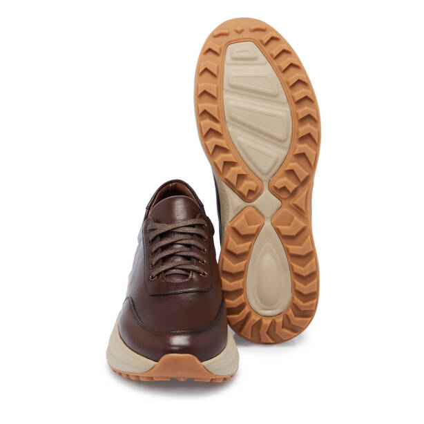 Kahverengi Deri Erkek Sneaker - E25S1AY57491-A24 - 4