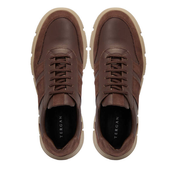 Kahverengi Deri Erkek Sneaker - E25S1AY57511-A24 - 5