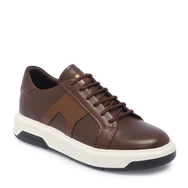 Kahverengi Deri Erkek Sneaker - E25S1AY57548-A24 - 1