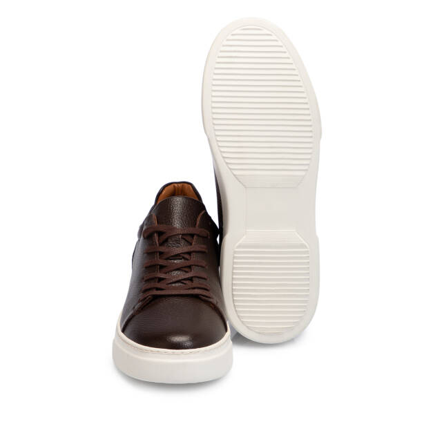 Kahverengi Deri Erkek Sneaker - E25S1AY57667-A42 - 4
