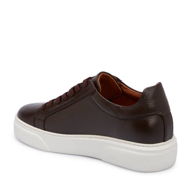 Kahverengi Hakiki Deri Erkek Sneaker - E25S1AY57667-A42 - Tergan