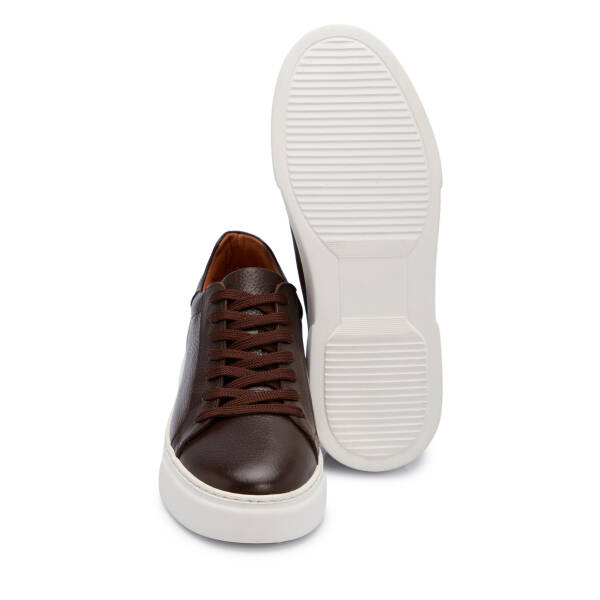 Kahverengi Hakiki Deri Erkek Sneaker - E25S1AY57667-A42 - 4