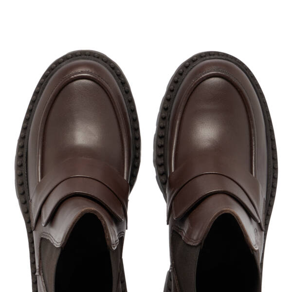 Kahverengi Hakiki Deri Kadın Bot - K23K1BT66865-A24 - 5