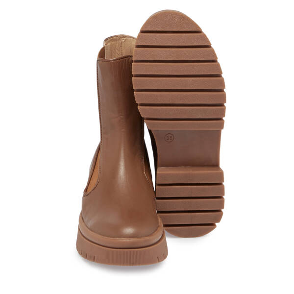 Kahverengi Deri Kadın Bot - K23K1BT66942-O8A - 4