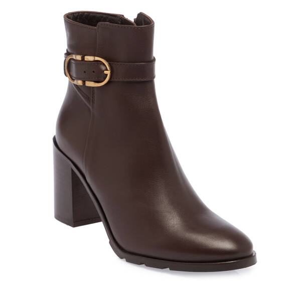 Kahverengi Hakiki Deri Kadın Bot - K23K1BT67037-D38 - 1