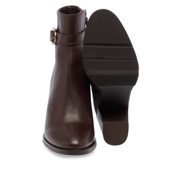 Kahverengi Hakiki Deri Kadın Bot - K23K1BT67037-D38 - 4