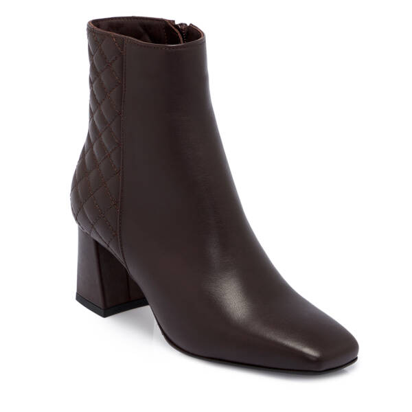 Kahverengi Deri Kadın Bot - K25K1BT68130-A24 - 1