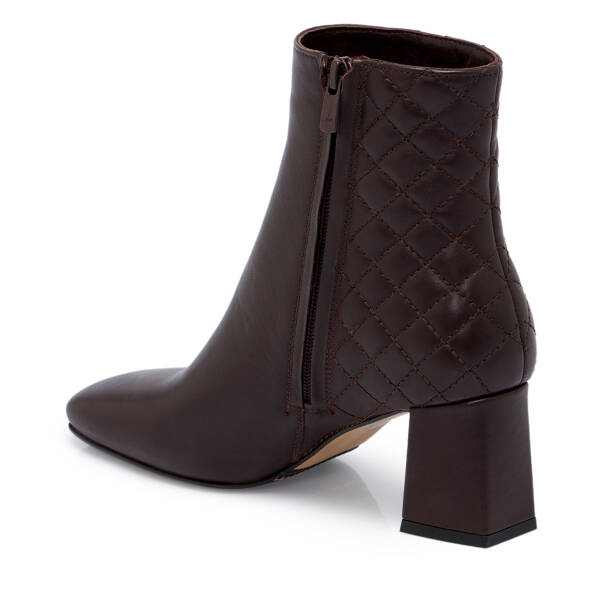 Kahverengi Deri Kadın Bot - K25K1BT68130-A24 - 2