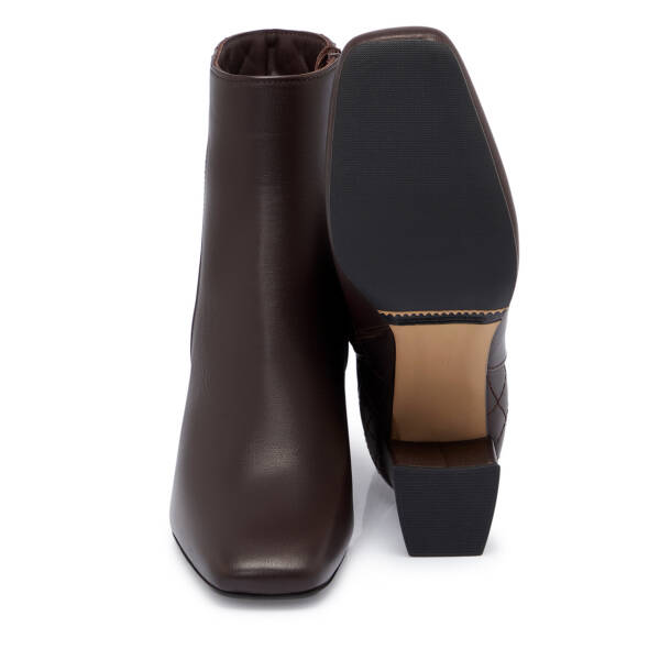 Kahverengi Deri Kadın Bot - K25K1BT68130-A24 - 4