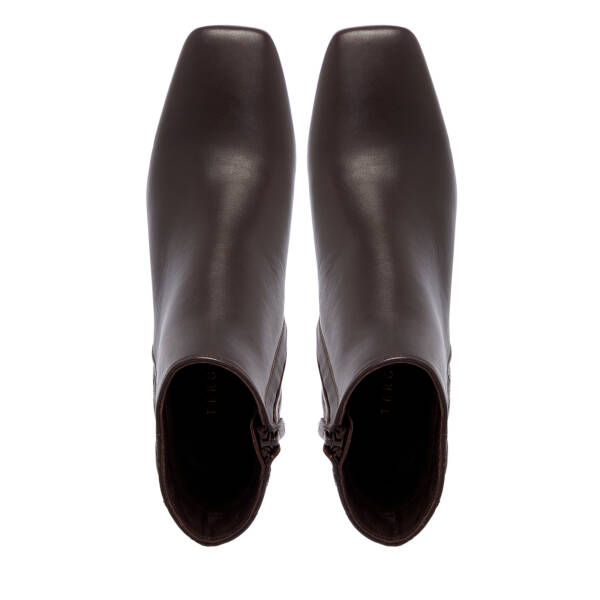 Kahverengi Deri Kadın Bot - K25K1BT68130-A24 - 5