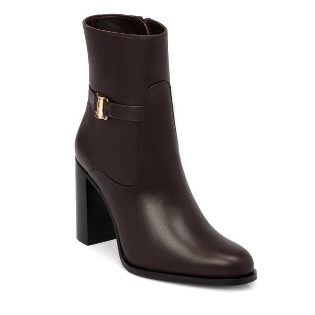 Kahverengi Deri Kadın Bot - K25K1BT68131-A24 - 1