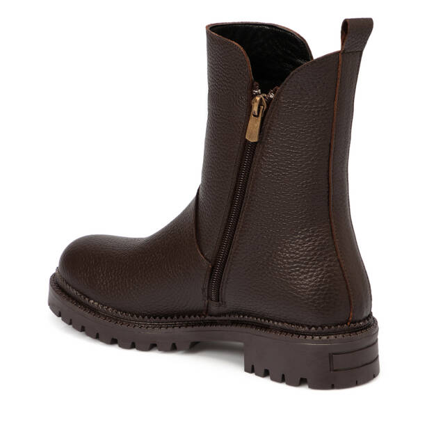 Kahverengi Deri Kadın Bot - K25K1BT68144-A42 - 2