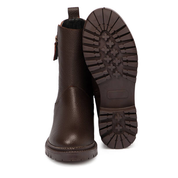 Kahverengi Deri Kadın Bot - K25K1BT68144-A42 - 4