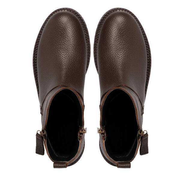 Kahverengi Deri Kadın Bot - K25K1BT68144-A42 - 5