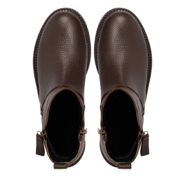 Kahverengi Deri Kadın Bot - K25K1BT68144-A42 - 5