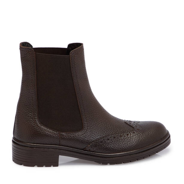 Kahverengi Deri Kadın Bot - K25K1BT68145-A42 - 3