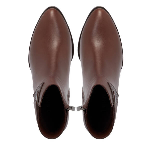 Kahverengi Hakiki Deri Kadın Bot - K25K1BT68154-A24 - 5