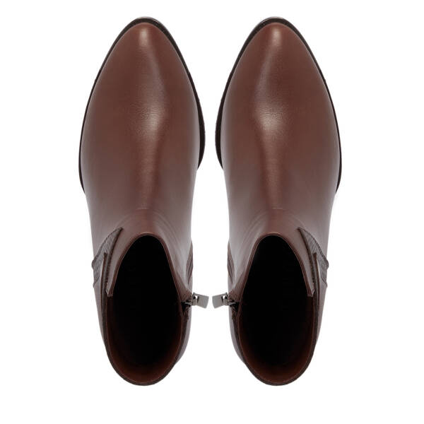 Kahverengi Deri Kadın Bot - K25K1BT68154-A24 - 5