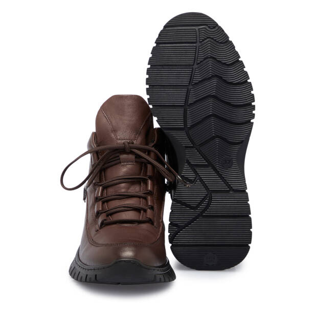 Kahverengi Deri Kadın Bot - K25K1BT68162-A24 - 4