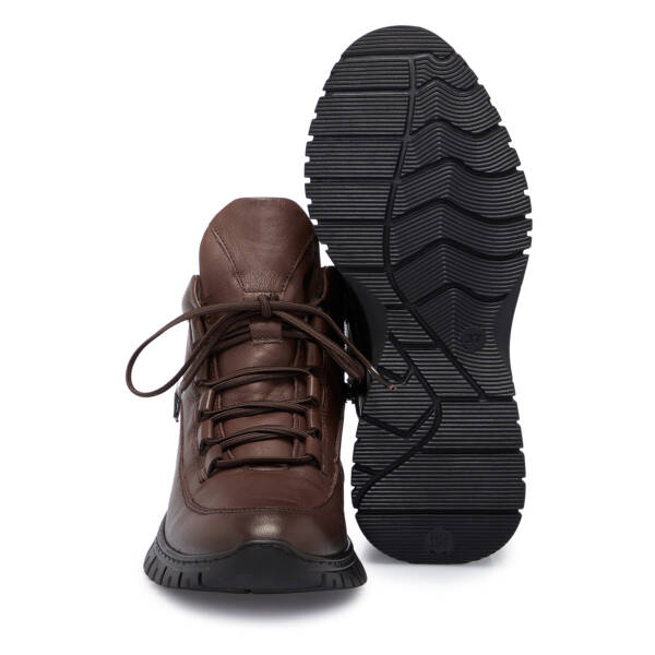 Kahverengi Deri Kadın Bot - K25K1BT68162-A24 - 4