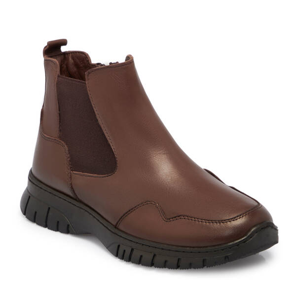 Kahverengi Deri Kadın Bot - K25K1BT68163-A24 - 1