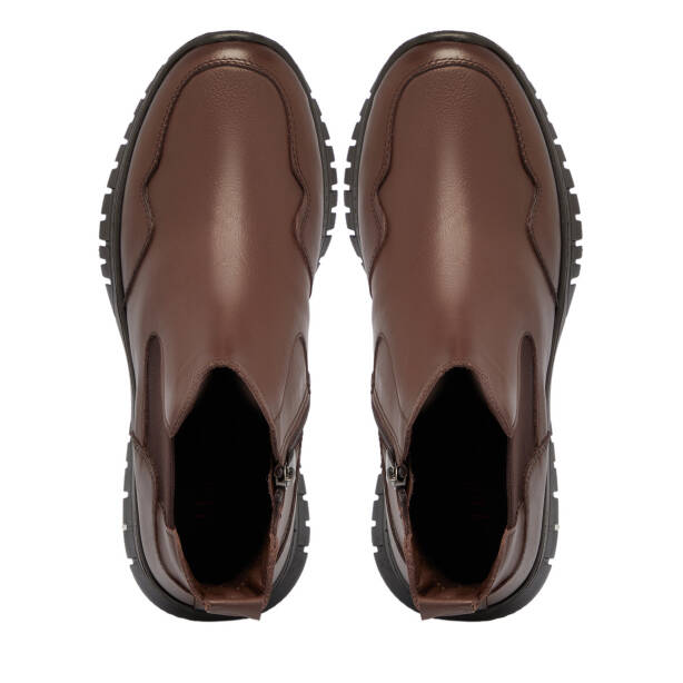 Kahverengi Deri Kadın Bot - K25K1BT68163-A24 - 5