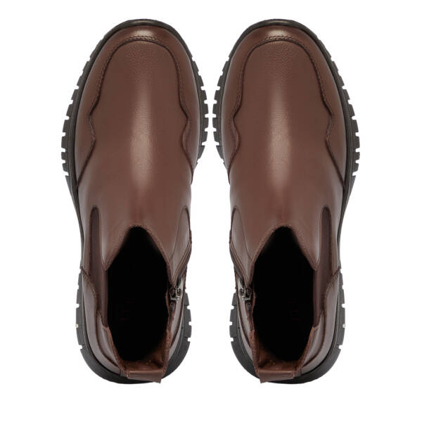 Kahverengi Deri Kadın Bot - K25K1BT68163-A24 - 5