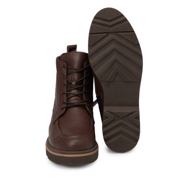 Kahverengi Deri Kadın Bot - K25K1BT68170-A24 - 4