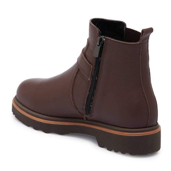 Kahverengi Deri Kadın Bot - K25K1BT68172-A24 - 2