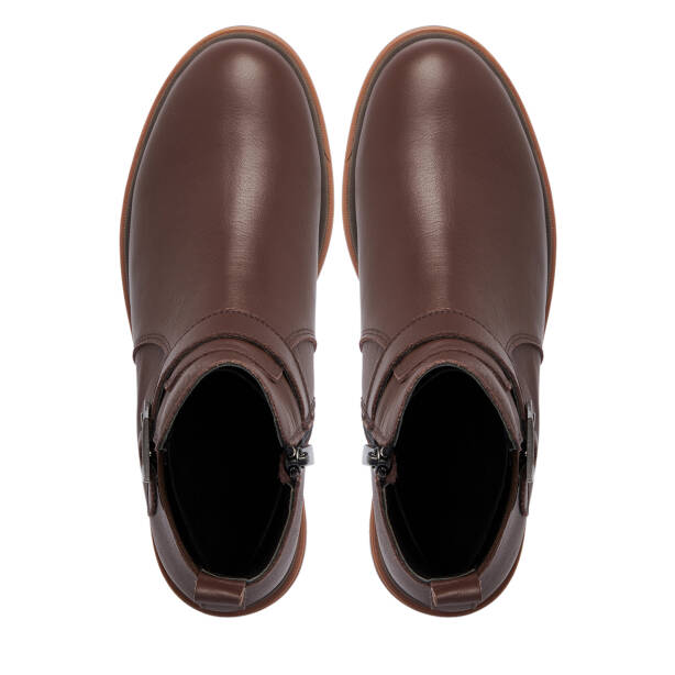 Kahverengi Deri Kadın Bot - K25K1BT68172-A24 - 5