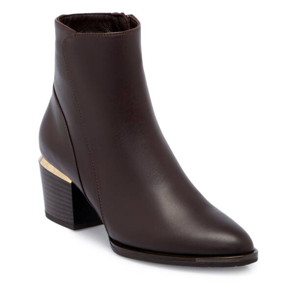 Kahverengi Deri Kadın Bot - K25K1BT68195-A24 - 1