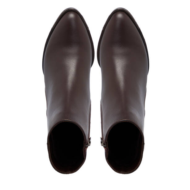 Kahverengi Deri Kadın Bot - K25K1BT68195-A24 - 5