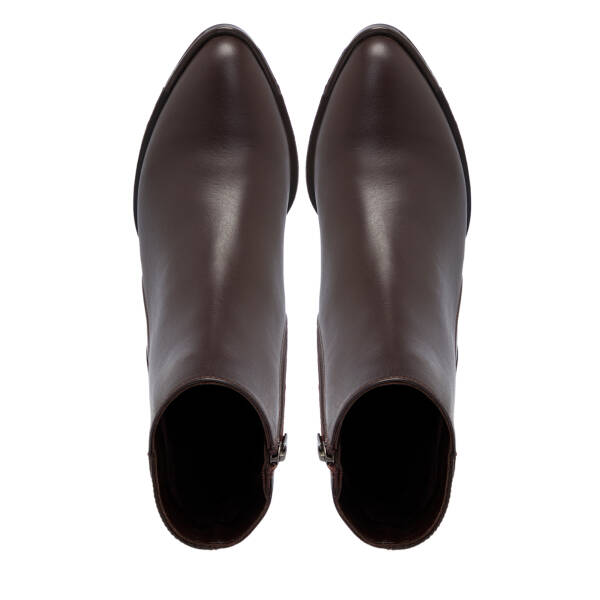 Kahverengi Deri Kadın Bot - K25K1BT68195-A24 - 5