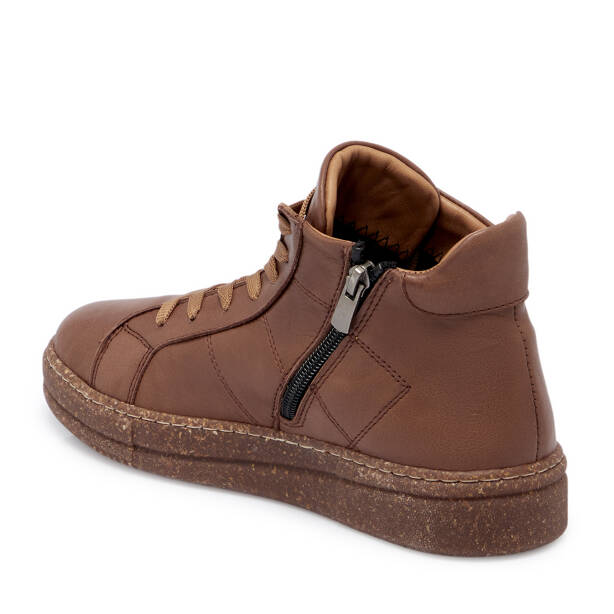 Kahverengi Deri Kadın Bot - K25K1BT68205-K68 - 2