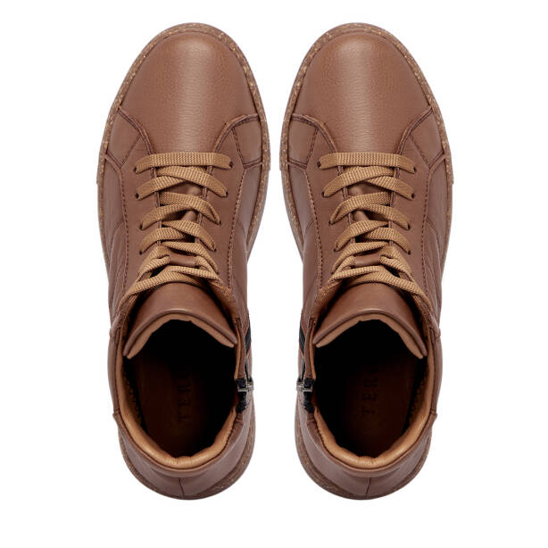 Kahverengi Deri Kadın Bot - K25K1BT68205-K68 - 5