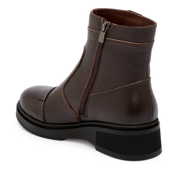 Kahverengi Deri Kadın Bot - K25K1BT68210-A24 - 2