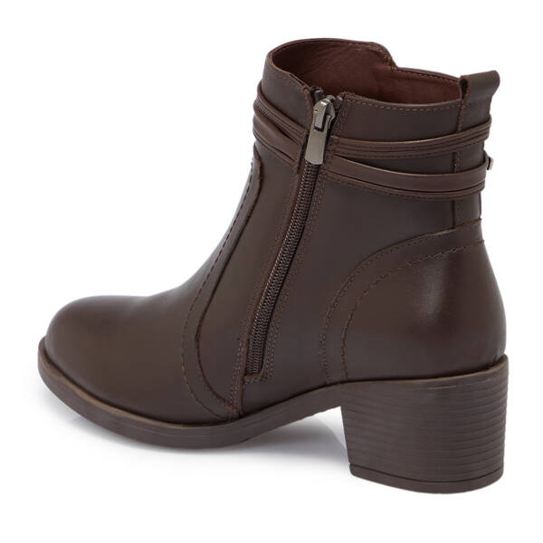 Kahverengi Deri Kadın Bot - K25K1BT68221-A24 - 2