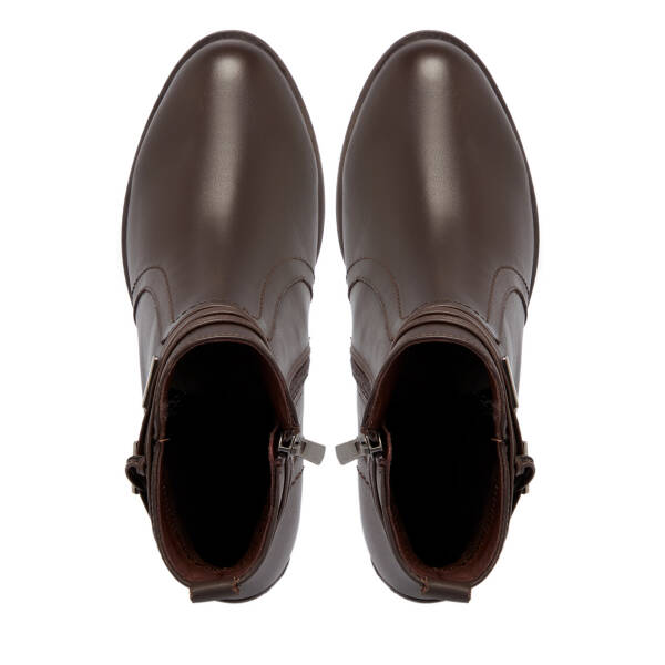 Kahverengi Deri Kadın Bot - K25K1BT68221-A24 - 5