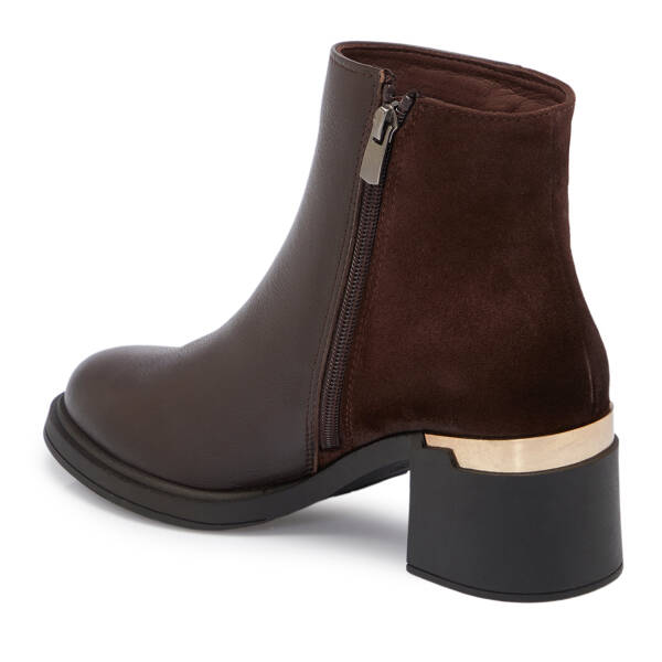 Kahverengi Deri Kadın Bot - K25K1BT68222-A24 - 2