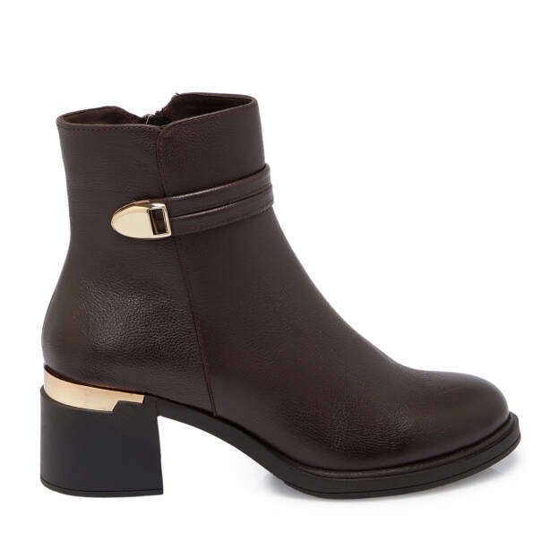 Kahverengi Deri Kadın Bot - K25K1BT68223-A24 - 3