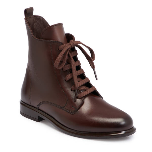 Kahverengi Deri Kadın Bot - K25K1BT68232-A24 - 1