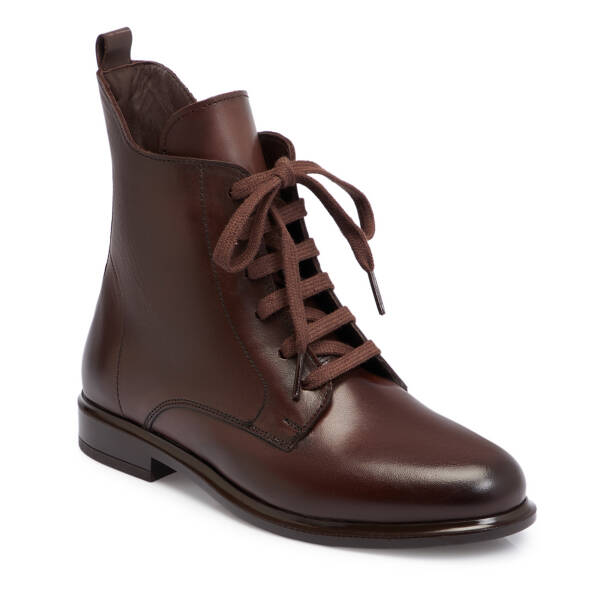 Kahverengi Deri Kadın Bot - K25K1BT68232-A24 - 1