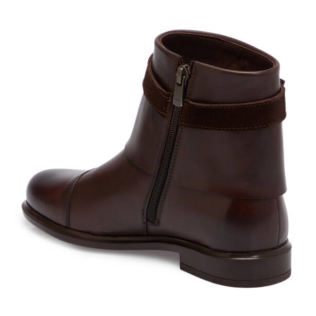 Kahverengi Deri Kadın Bot - K25K1BT68233-A24 - 2