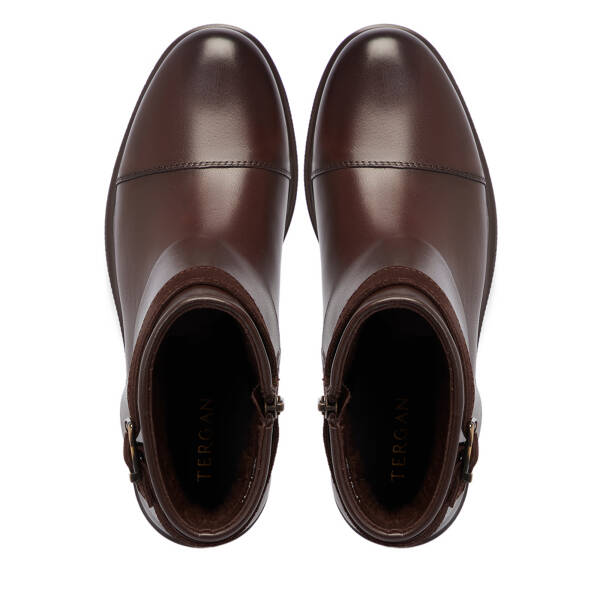 Kahverengi Deri Kadın Bot - K25K1BT68233-A24 - 5