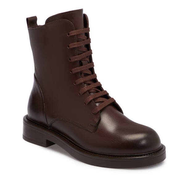 Kahverengi Hakiki Deri Kadın Bot - K25K1BT68234-A24 - 2