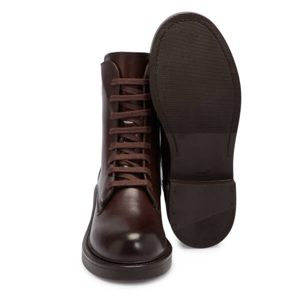 Kahverengi Hakiki Deri Kadın Bot - K25K1BT68234-A24 - 4