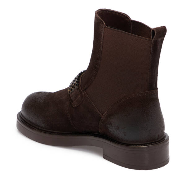 Kahverengi Deri Kadın Bot - K25K1BT68236-B85 - 2